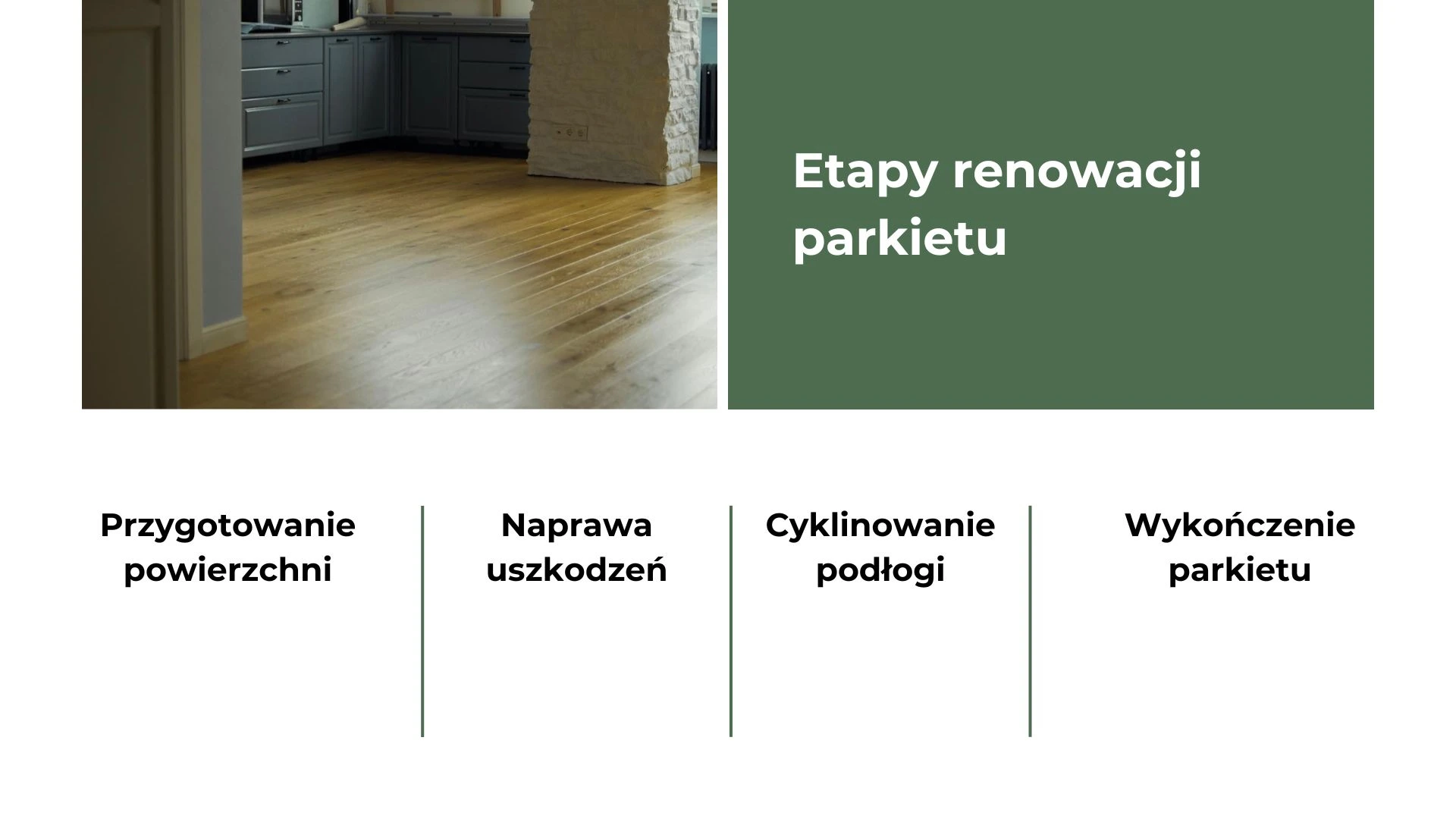 Etapy renowacji parkietu